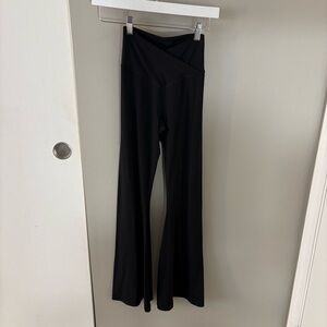Aerie Offline Black Crossover Flare Leggings